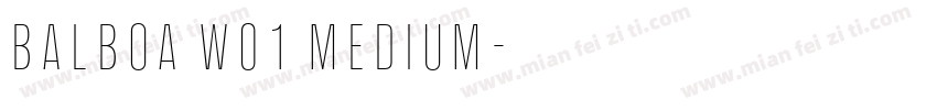 Balboa W01 Medium字体转换